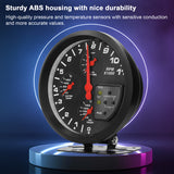 5” 4 in 1 Car Multifunctional Tachometer Pressure Oil Water Temperature Gauge Meter Support Alarm Function