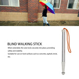 Cane 1.28m Bd Walking Stick Metal Portable Shockproof Lightweight Anti Slip for Visually Impaired People