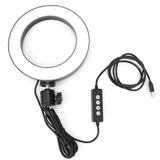 LED Live Streaming Ring Studio Photography Selfie Tattoo Fill Light Black (6.5 inch)