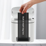 1pc Narrow Smart Trash Can, Bathroom Clip Sewing Paper Basket, Household Automatic Mute Sealed Trash Can