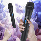 Professional VHF Wireless System 4 Channel Handheld Karaoke Microphone for Home Party Church Event Speaker Hot Sale