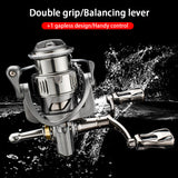 Fishing 2500-3000 Series Spinning Reel 8KG Max. Drag 5.2:1 with Balancing Lever Shallow Spool for Carp Freshwater Saltwater
