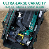 Upgrade 14/16 inch Electrician Bag High Density 1680D Oxford Waterproof Wear-Resistant Strong Tool Storage Toolkit