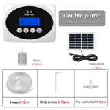 Double Pump Automatic Watering Device for Plants Solar Drip System Timer Intelligent Garden Drip Irrigation Device Controller
