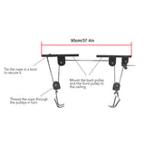 Hoist Garage Storage Lift Pulley System with 60kg Bearing Overhead Bike Rack Heavy Duty Ceig Bicycle Hanger