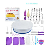 78Pcs Cake Decorating Pastry Turntable Kit Nozzle Piping Bag Set Rotating Stand Baking Tools Accessories Bak