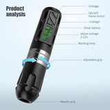 2023 New Wireless Tattoo Machine Pen Brush Coreless Motor Strong Quiet 1800mA/h Battery Capacity 4.0mm Stroke Free Shipping