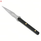 1PCS Stainless Steel Ebony Chinese Puer Tea Needle Cutter Damascus Pattern Tea Knife Prying Tea Tool For Home Tearoom Store