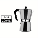 1pc, Classic Stovetop Espresso And Coffee Maker - Reusable Aluminum Moka Pot For Italian And Cuban Coffee Brewing