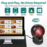 High-speed Barcode Image Platform Desktop Scanner 1D 2D QR Code Reader USB Omnidirectional