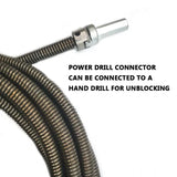 10M Household Electric Drill Drain Pipe Spring Sink Cleaner Kitchen Toilet Sewer Unblocking Tool