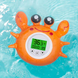 Kids Thermometer with Room Temperature Tri-color Backlit Display Fahrenheit and Celsius Safety Floating Bath Toy Bathtub