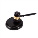 Wooden judge's gavel hammer with sound block for attorney judge auction handwork
