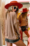European And American Fall Color-blocking Diamond Long Sleeve Pullover Round Neck T-shirt