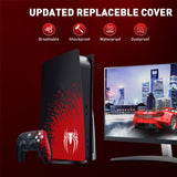 Spider Replacement PS5 Protective Hard Faceplate Fit for Playstation 5 Disc Version Case Shell Cover