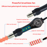750W Soldering Station 2 In 1 Digital ESD Antistatic Hot Air Blower Heat Gun Welding Solder Iron SMD Desoldering Rework Tool