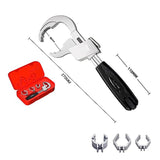 Multi-Purpose Sink Wrench Adjustable Wrench Arc Toothed Movable Wrench Plumbing Sink Installation Tool