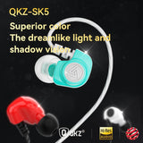 QKZ SK5 HIFI Headsets 3.5mm In-Ear Stereo Heavy Bass Dynamic Earphone With Mic Game Sport Music Monitor Noise Cancelg Earbuds