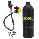 DIDEEP 1L Diving Oxygen Tank Mini Scuba Diving Set with X4000 Pro Breather/Relief Valve/Scuba Tank / for Diving