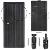120W/110W Monocrystale Solar Panel 18V Flexible Solars Module Plate for Car Battery Charger/Power Bank/Camping/Hiking/Home
