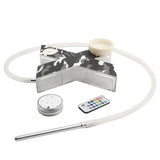 CRUSHER Acrylic X Shape Hookah Set with Tobacco Water LED Light Narguile Complete for Party Smoking Pipe Accessories