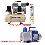 8L 7 Bar Industrial Outstanding Oil-free Air Compressor 550W 4L Portable Oil Vacuum Pump for OCA Laminator LCD Separator