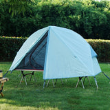 Outdoor Single Person Camping Tent - Off The Ground, Waterproof, UV Resistant, for Bed, Hiking & Survival