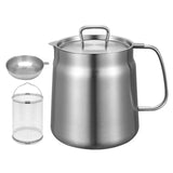 Stainless Filter Fine Mesh Tank Container Jug Large Capacity Storage Can Oil Strainer Pot Kitchen Cooking Tools