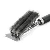 3 In 1 Barbecue Stainless Steel BBQ Cleaning Brush Outdoor Grill Cleaner Gas Grill BBQ Cleaner Tools Accessories