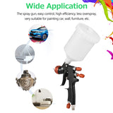 HVLP Spray Kit 1.3mm Nozzle 600ml Fluid Cup Gravity Feed Air Sprayer Mini Handheld Paint Spraying Gun for Painting