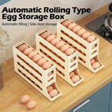 Egg automatic rolling tray - large capacity in refrigerator plastic (30 eggs)