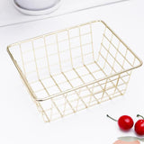 Baskets, Gold 2 Pack Wire Basket, Organizing Storage Crafts Decor Kitchen (Gold )