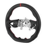 Nappa Perforated Leather Customized Steering Wheel Fit for Jeep Wrangler JL JLU 2018 2019 2020 2021 Red Auto Accessorie