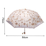 Woman Travel Folding UV Resistance Princess Lace Parasol Sun Umbrella For Women Girls Gift