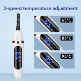 3 Gears Temperature Digital Display Eyelash Curler Long Lasting Electric Heated Comb Makeup Tool