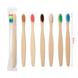 10/20/40PCS Children'S Colorful Toothbrush Natural Bamboo Tooth Brush Set Soft Bristle Charcoal Bamboo Toothbrushes Oral Care