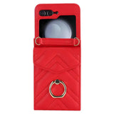 for Galaxy Shockproof with Card Slots Z Flip5 Lanyard Case Scratch-resistant Phone Protector