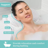 With 6 Tub Bath Mesh Cushion Breathable Pillow Suction Cupsbathtub Non-slip Spa Accessories Air -