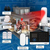 Wireless WIFI 433MHz Home Security System for Tuya APP - With Pet Motion Sensor Detector & Gas Security Alarm