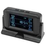 Tire Pressure Monitor IP67 Waterproof High and Low Pressure Alarm Solar Power Supply Wireless Solar TPMS for 12 Wheel Truck