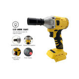 Brushless Electric Impact 1/2inch Cordless Wrench Power Tool for 18V Battery(Bare Metal)