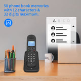 Expandable Cordless Phone System with 3 es Display Caller ID Hands-free Calls Intercom Conference Call Mute Function