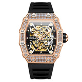 ONOLA 2022 New Fashion Diamond Design Fully Automatic Mechanical Watch Men's Tape Waterproof Sports Watches Relogio Masculino