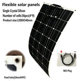 PET 18V 300W Flexible Monocrystale Solar Panel+30A Controller Solars Panels Charger For 12V Battery Car/Boat/ Home Waterproof