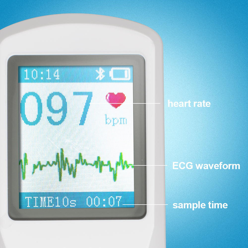 Portable ECG EKG Machine Heart Beat Monitor USB Bluetooth LCD PM10 ...