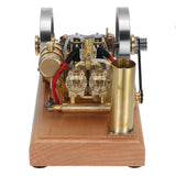 H76 Horizontal Twin Cylinder Engine Model STEM Metal Stirling Engine Science Discovery Physics Toy