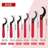 6 Pieces Set Adjustable Spanners Hook Wrenches Tools Coilover Wrench Steel Spanner