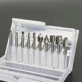 10PCS HSS Multi Tool Routing Router Bit Mill Cutter Attachment Compatible High Speed Steel Rotary Burr for Dremel