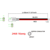 5pcs Single Ended Extension Cabl 18AWG SAE Quick Disconnect Plug Cable for Automobile and Solar Panel
