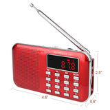 PR-11 Red 2-Band Insert Card Radio AM FM MP3